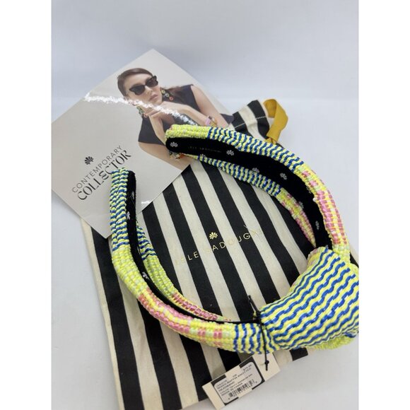 Lele Sadoughi Mixed Raffia Knotted Women’s Headband + Dust Bag -Multicolored - Picture 11 of 12